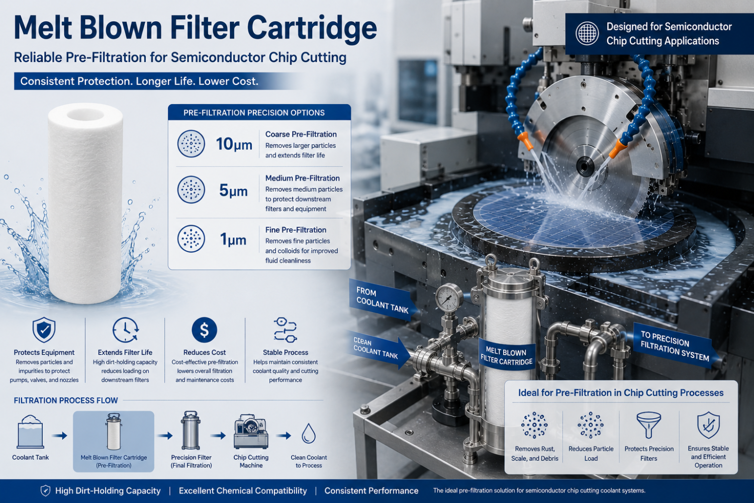 Semiconductor Melt Blown Filter Cartridge