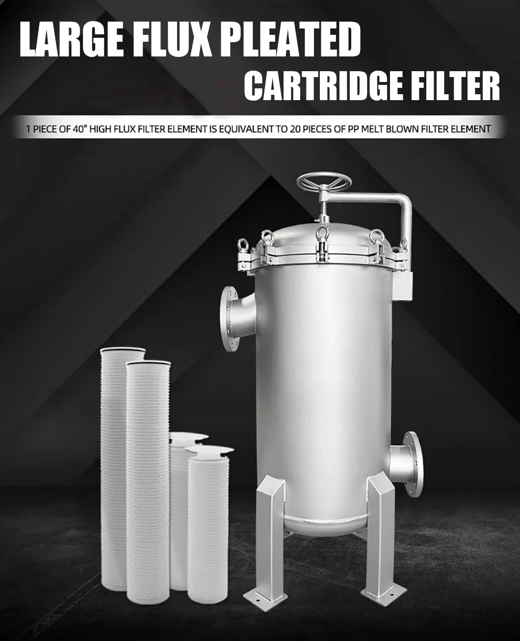 High Flow Cartridge Filter Housingthat Makes Replacing The Filter Element Easier and Faster