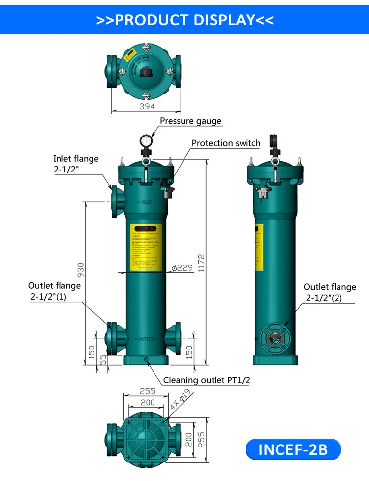 High Precision PVDF Filter Housing