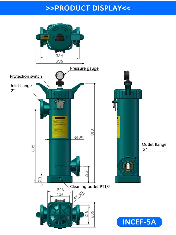 Pph Filter Housing with Flange Interface for Seawater Desalination
