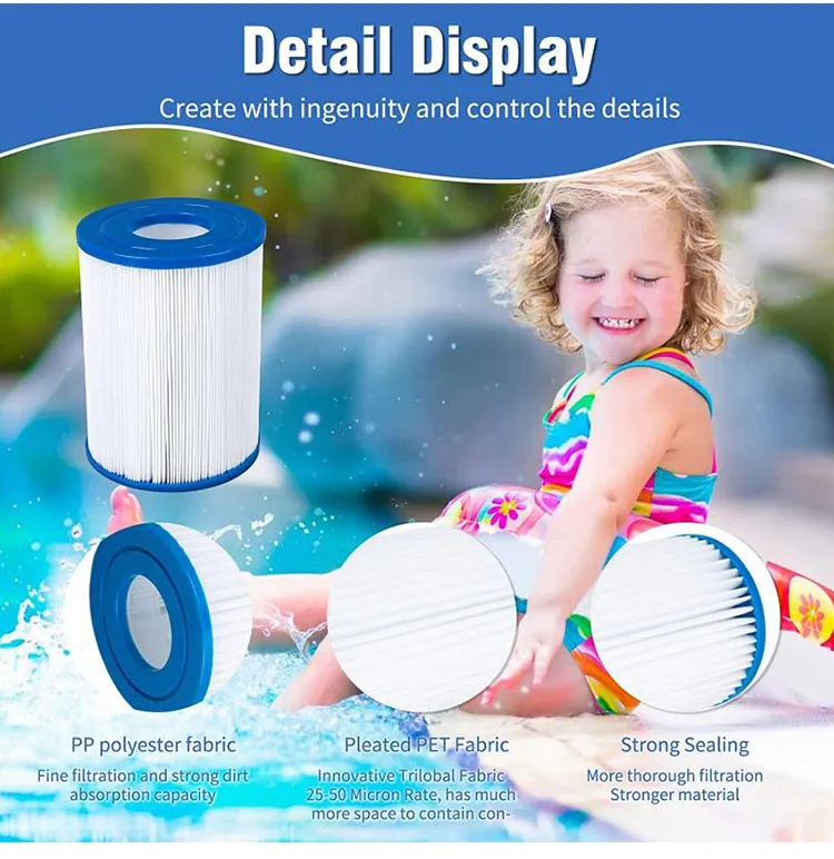 Pleated Filter Cartridge Ince-C-4405 for Swimming Pool Filter