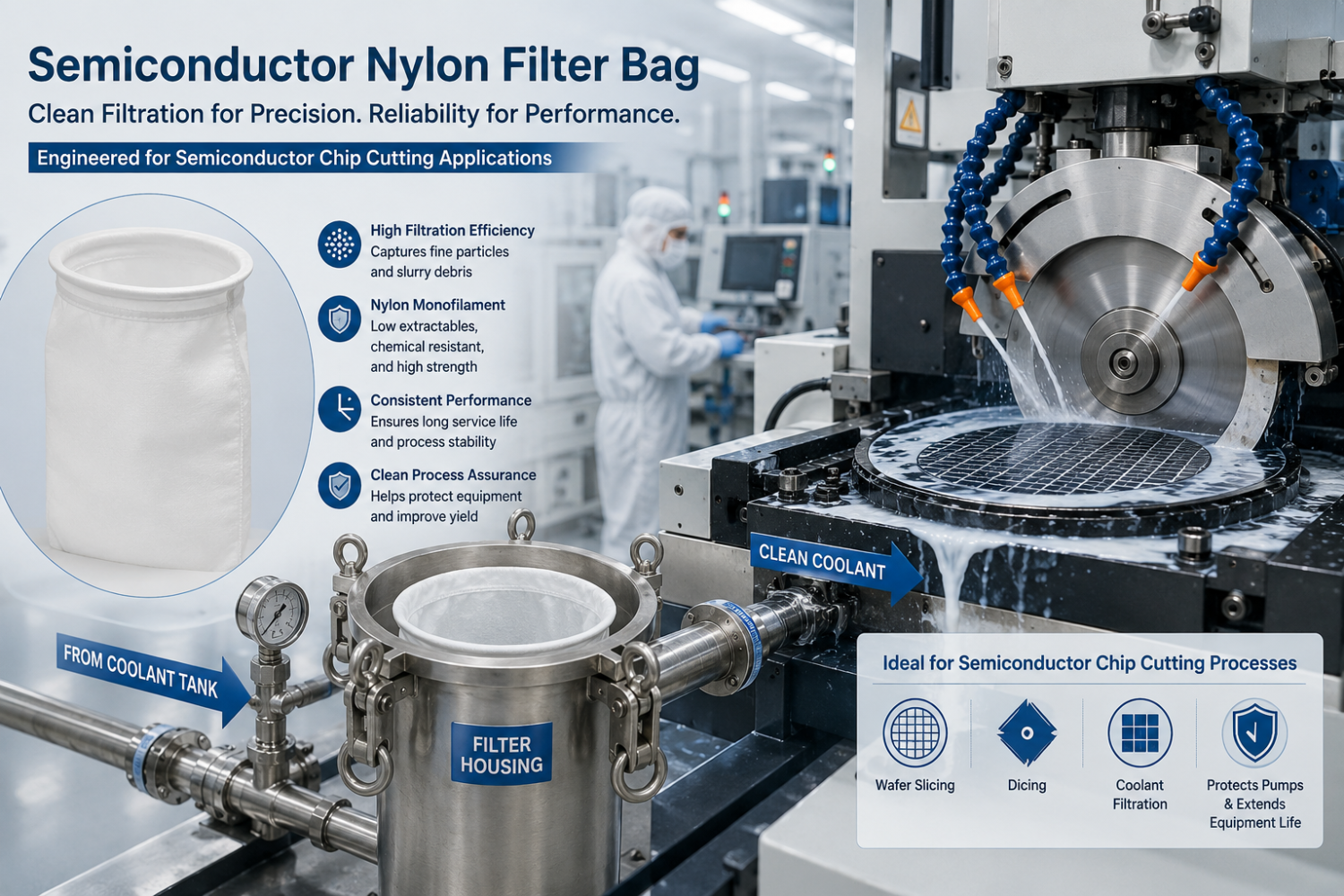 Semiconductor Nylon Filter Bag